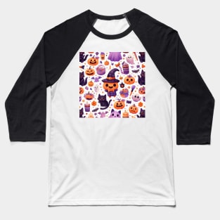 Cute Halloween Pattern Baseball T-Shirt